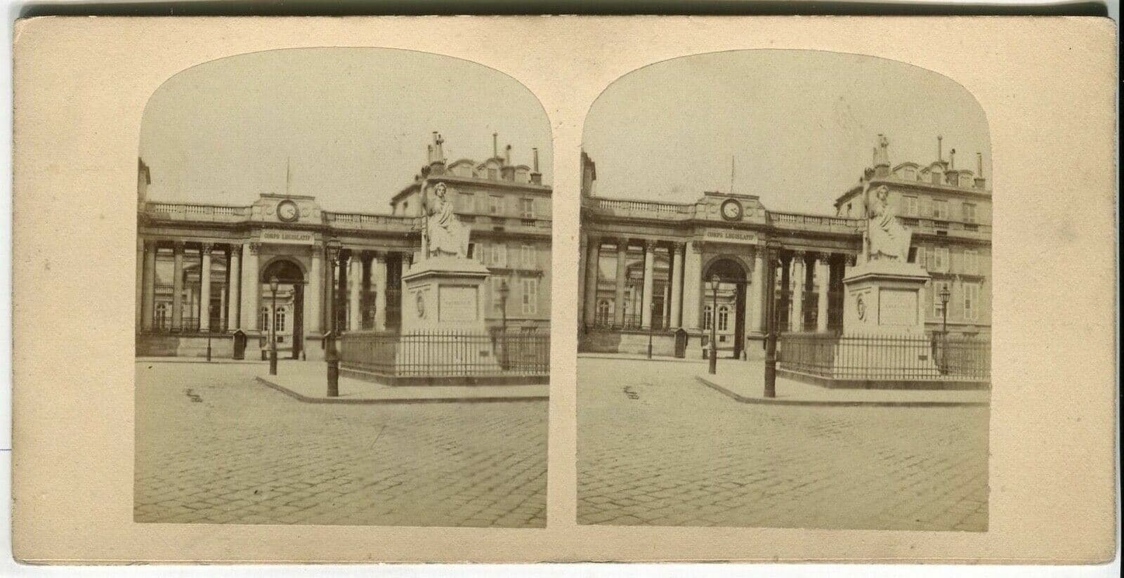 Vintage Stereoview - Legislature Paris - Lecocq-Frêné - Albumen c 1860