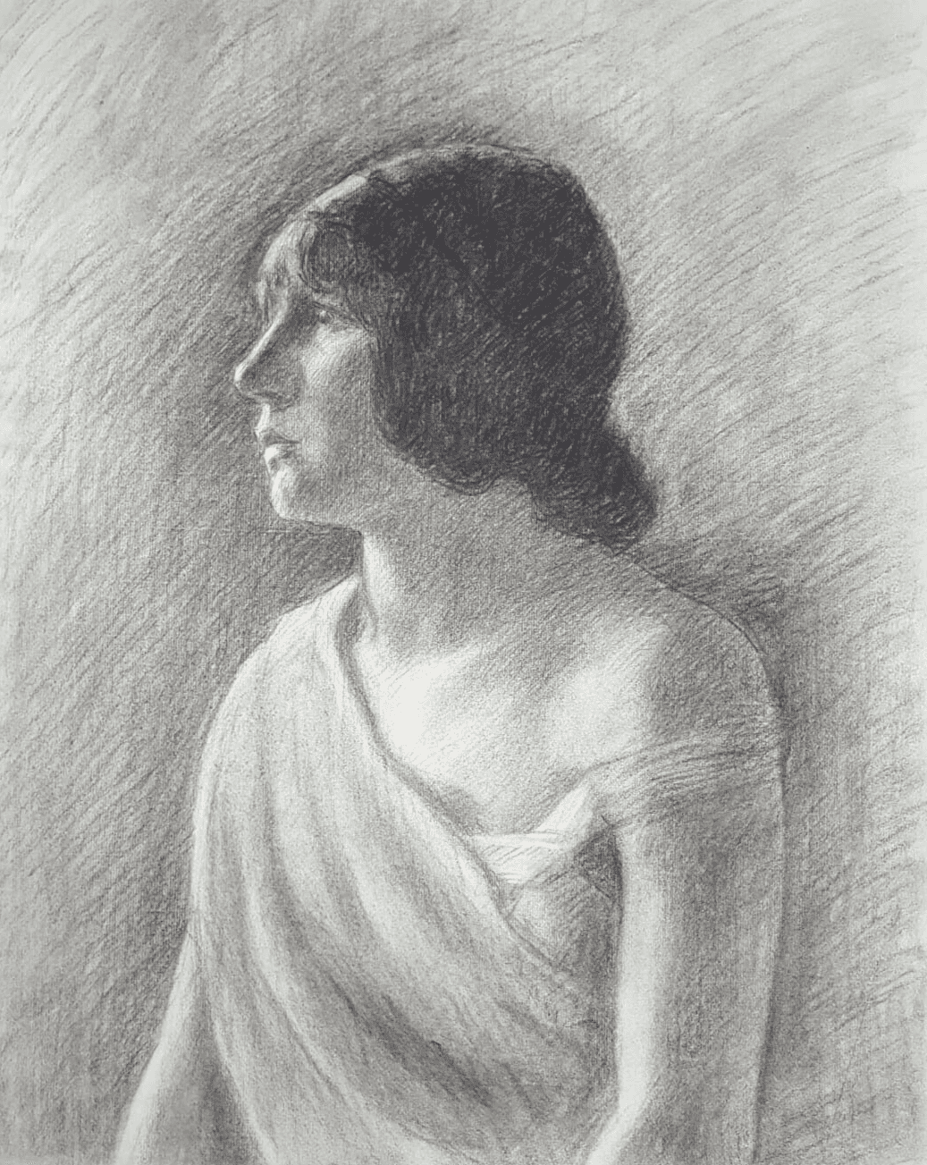 Drawing Profil Woman Portrait image 1