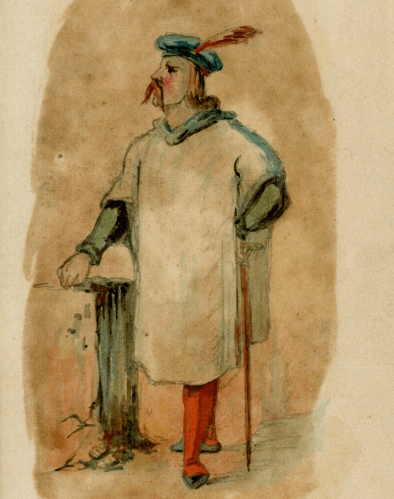 Drawing Man Portrait Blanc Lazare Voiturier St Julien image 1