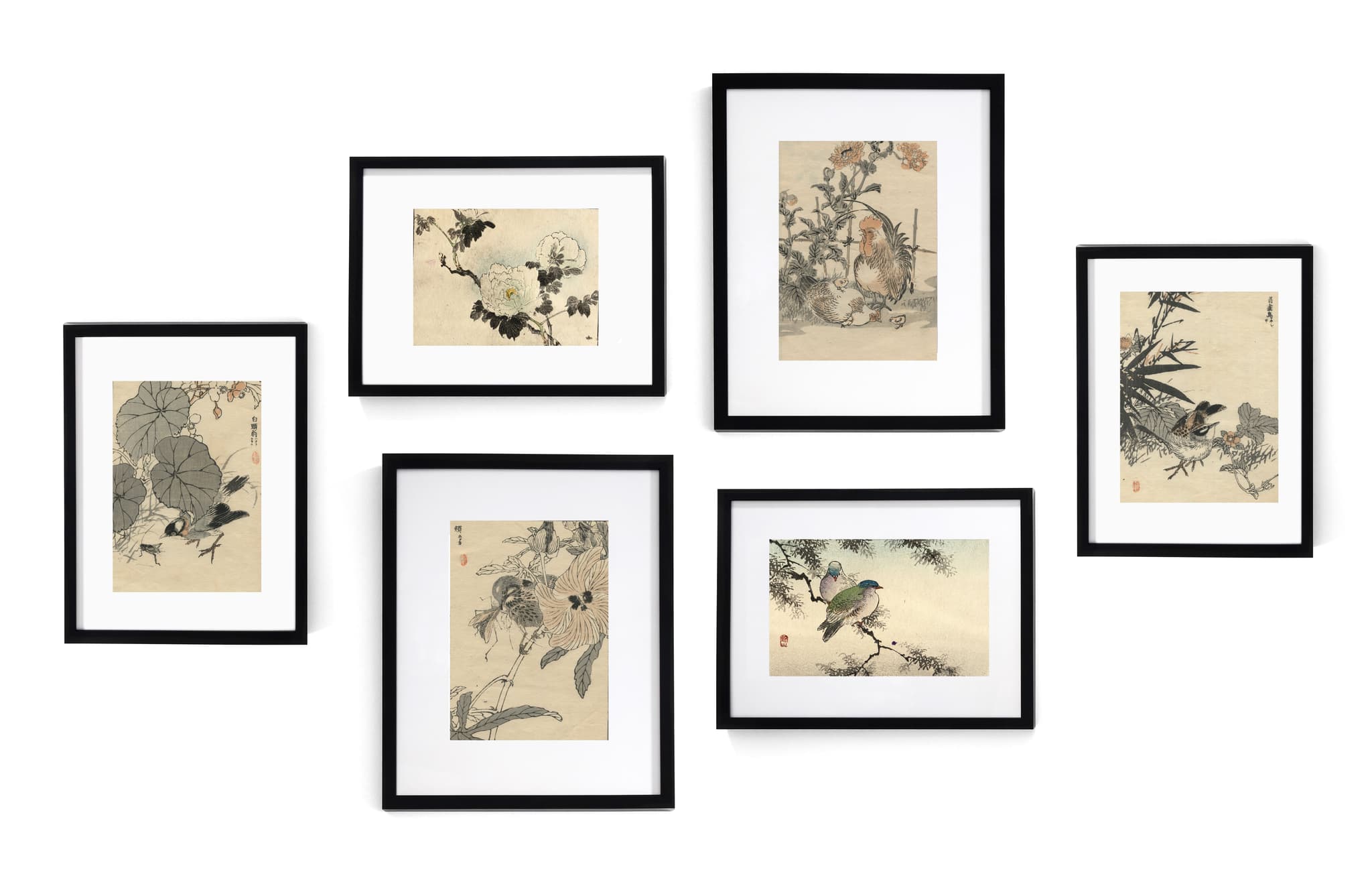 Black-capped Chickadee Ukiyo-e Print c. 1890 image 4