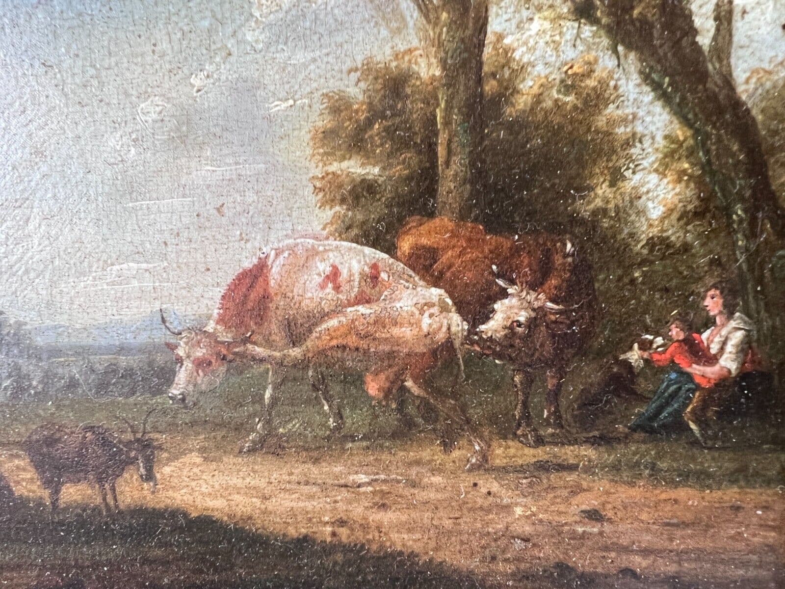 Painting Landscape with Cows and Figures