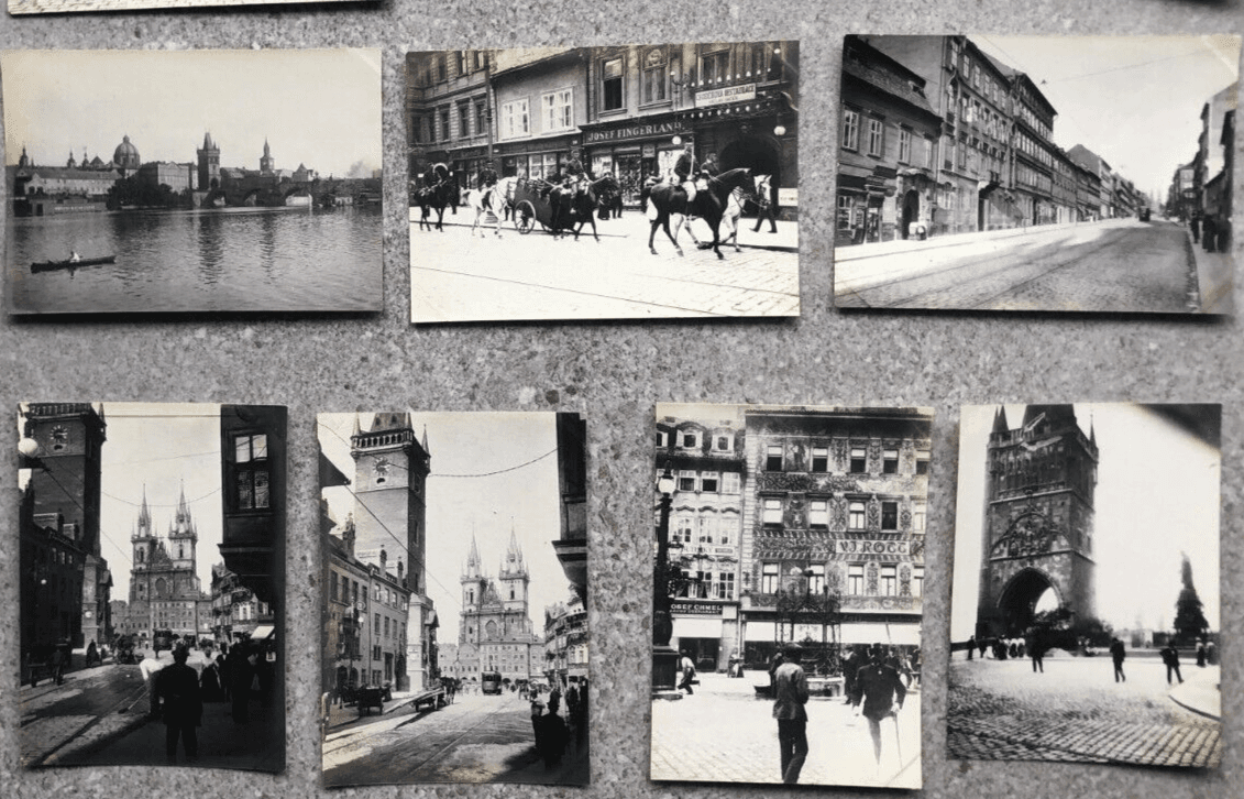Vintage Photographs Lot x14 Cityviews, Prague Landscapes 1902