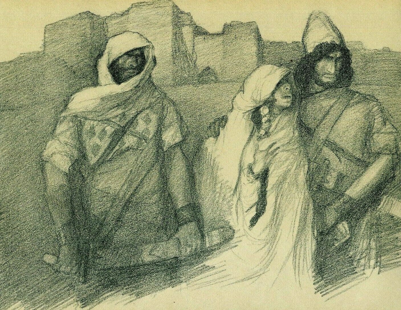 Lithography by Abel Pfeffermann PANN (1883-1963) Bible, Dinah image 1