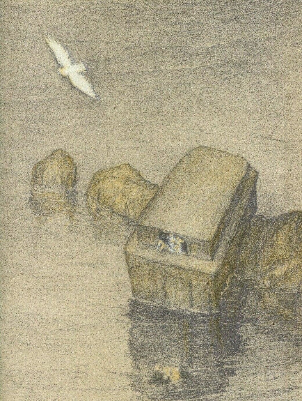 Abel Pfeffermann PANN (1883-1963) Bible, Geneva, Noach Lithography