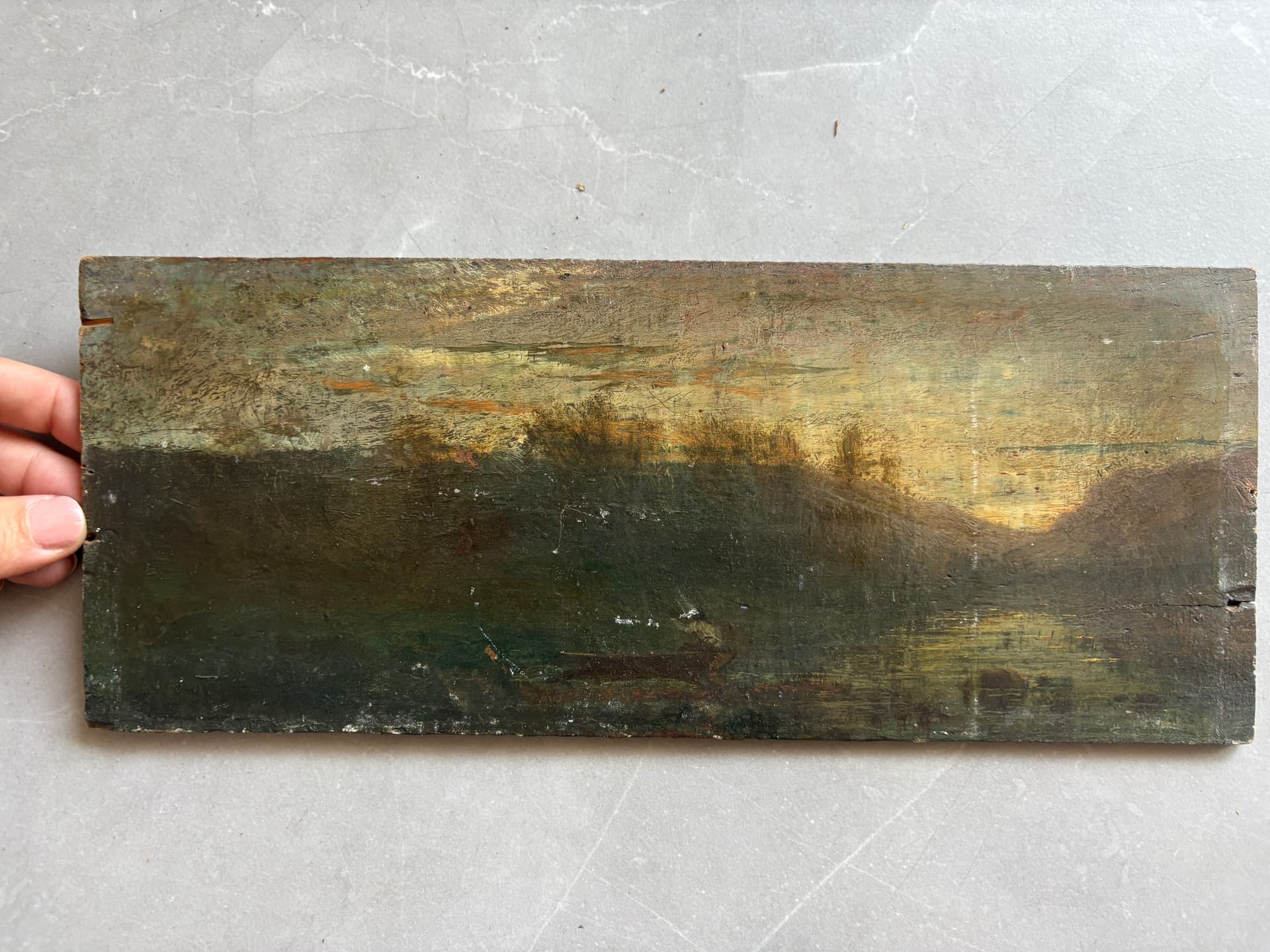 Painting Fisherman in a Landscape