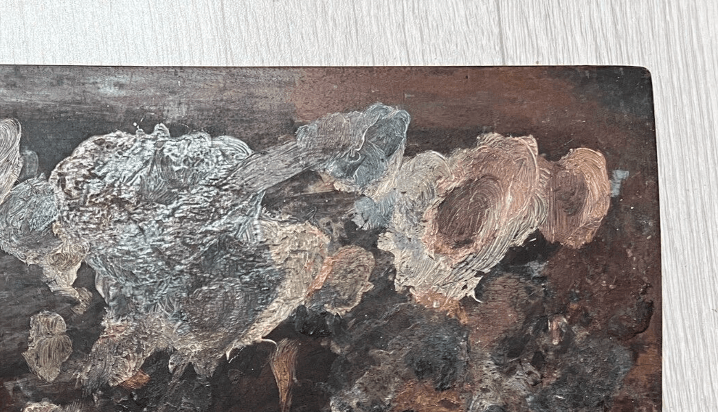 Antique Painting Artist Palette Saint Bernard sur Saône Studio, Utrillo image 3