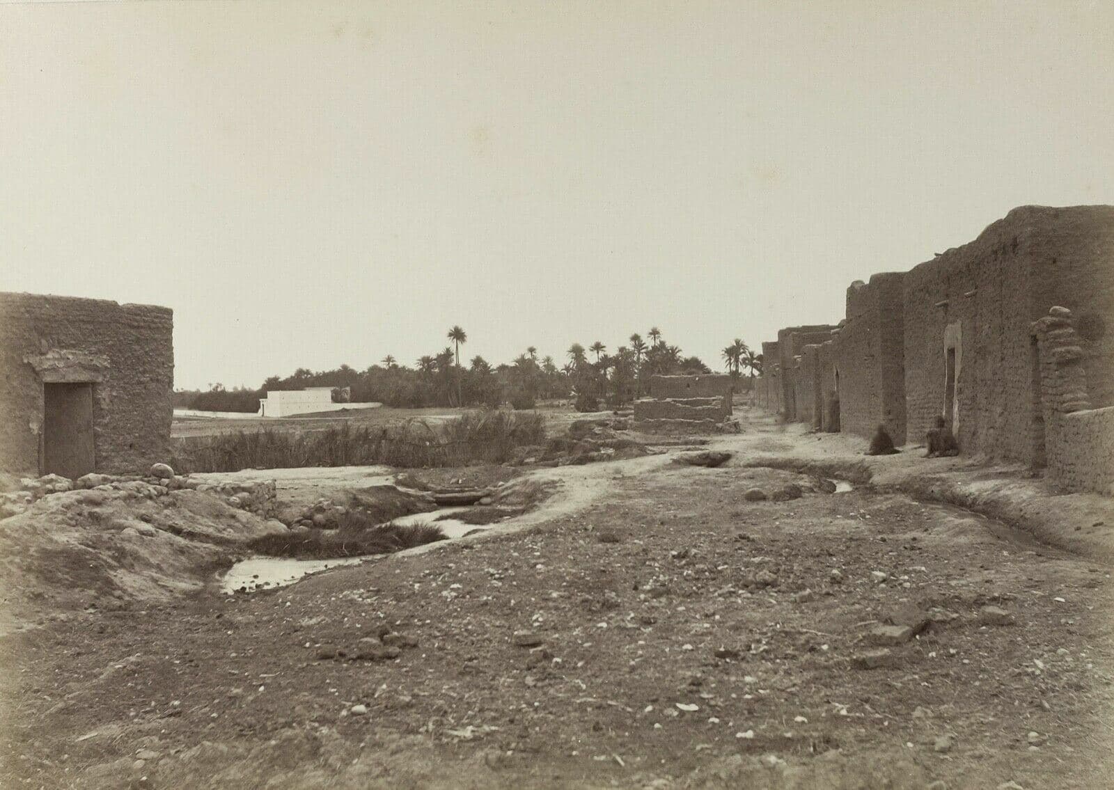 Vintage Photographs Village Landsacape Biskra Algeria, Albumen c.1880