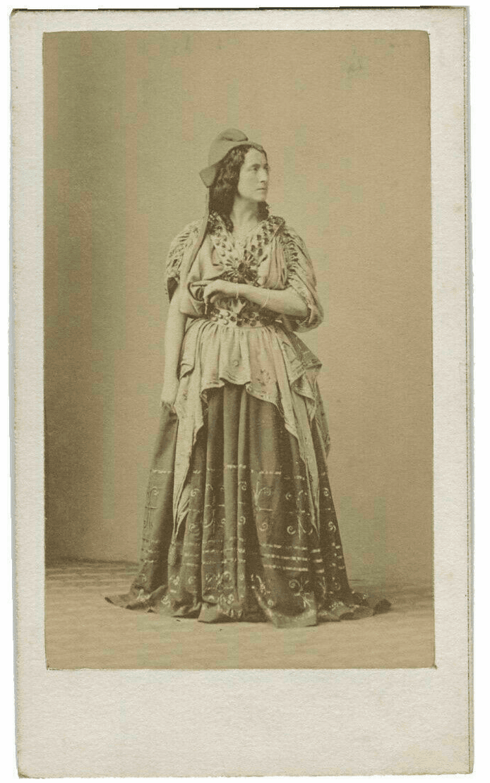 CDV Photographs DISDERI - Adelaide Ristori, Italian Actress Portrait c. 1862