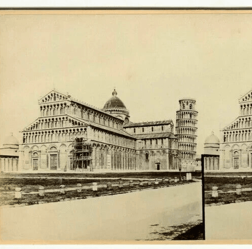 Vintage Stereoview Photograph Giacomo BROGI - Pisa, Il Duomo, Italie c. 1870 image 2