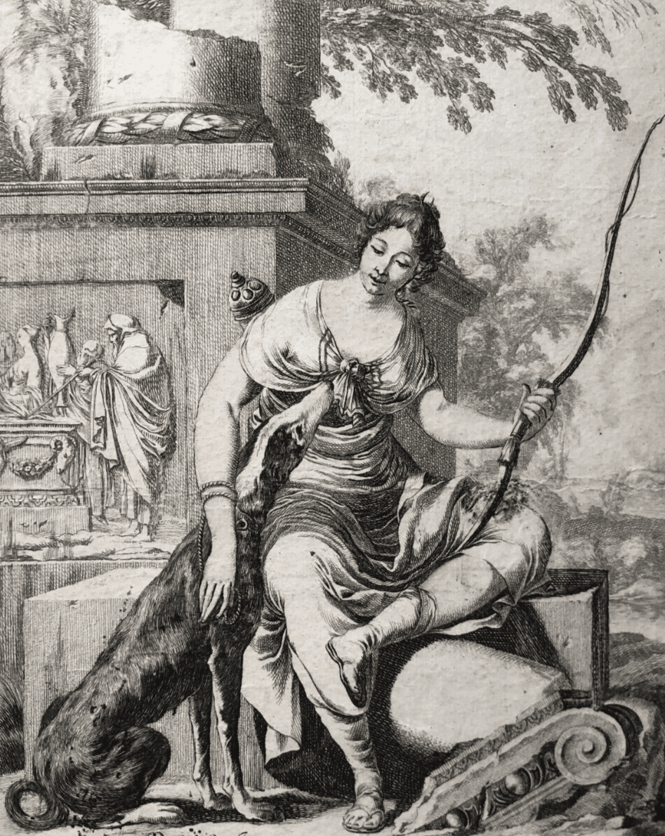 Laurent DE LA HIRE (1606-1656) Diana Etching