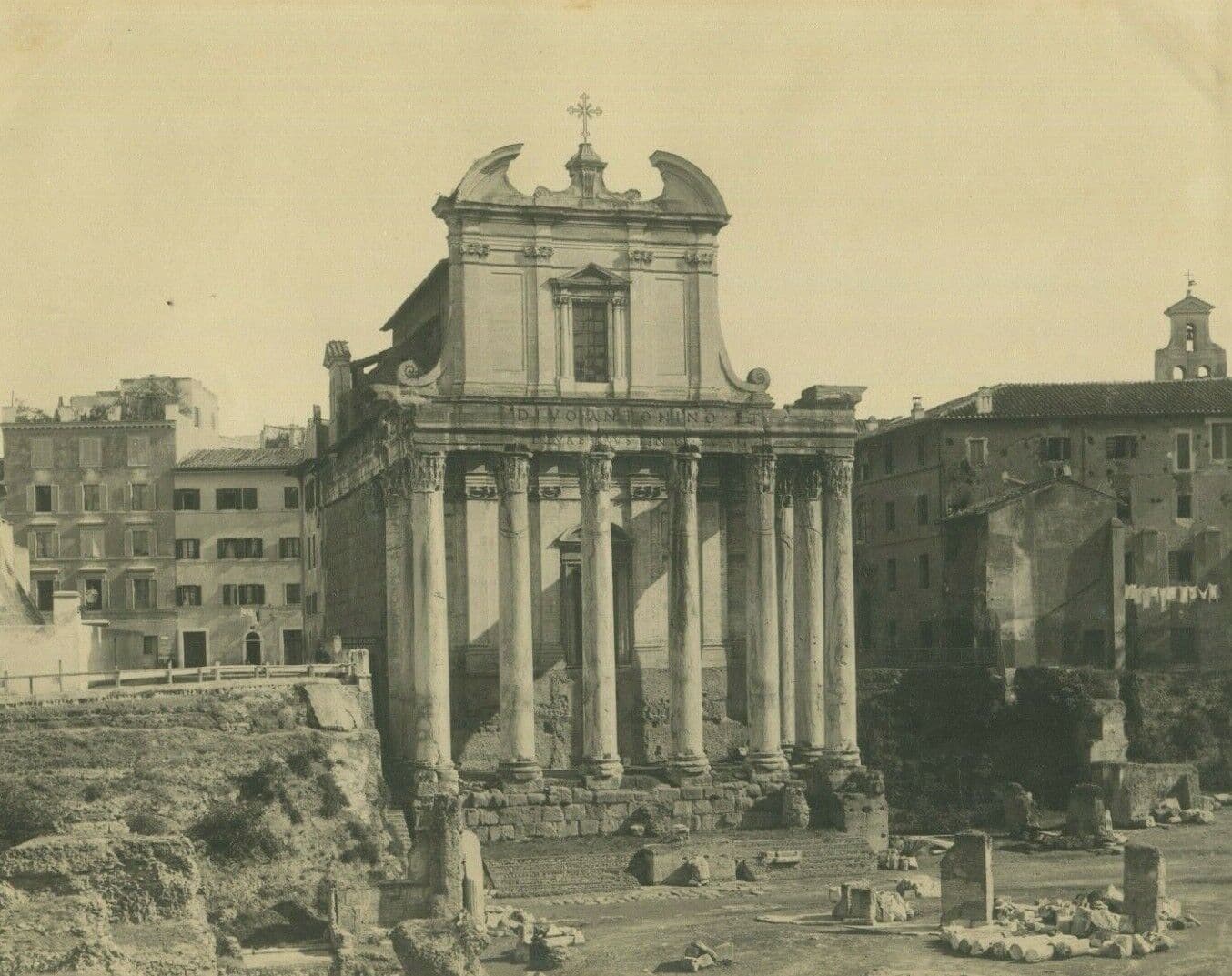 Vintage Photographs Tempion Antonino and Faustina, Roma, Italy