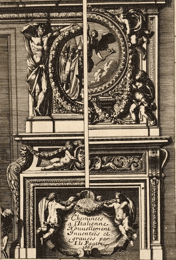 Vintage Etching Original Architecture Jean LEPAUTRE (1618-1682) x3