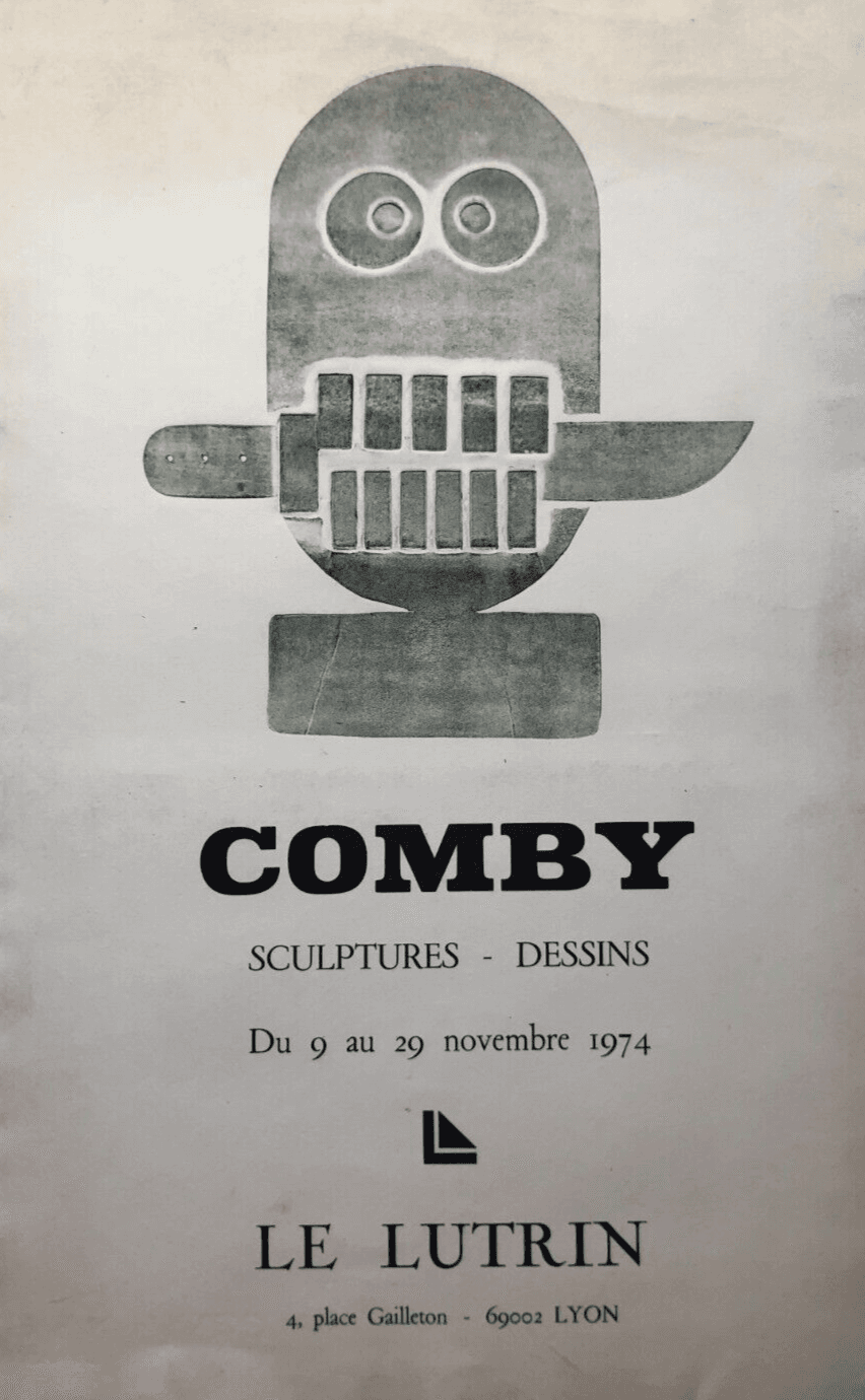 Vintage Poster Exhibition Sculpture Henry COMBY 1974