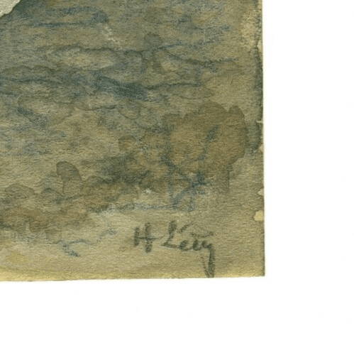 Vintage Drawing Original Landscape, Tree, St-Cyr, Mountain Original Signed 1943 image 5