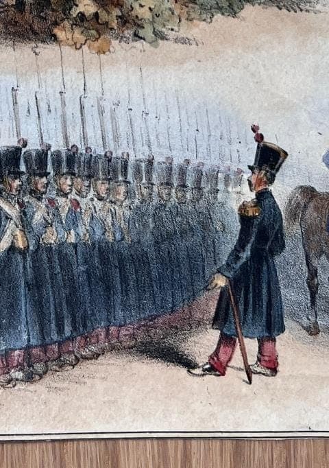 French Antique Illustration - Military Satire - 19th Century image 6