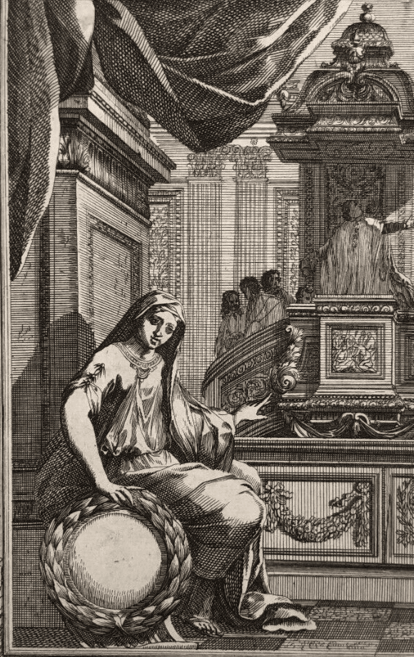 Antique Etching Original Religious, Architecture, Woman, Portrait Jakob WANGNER image 1
