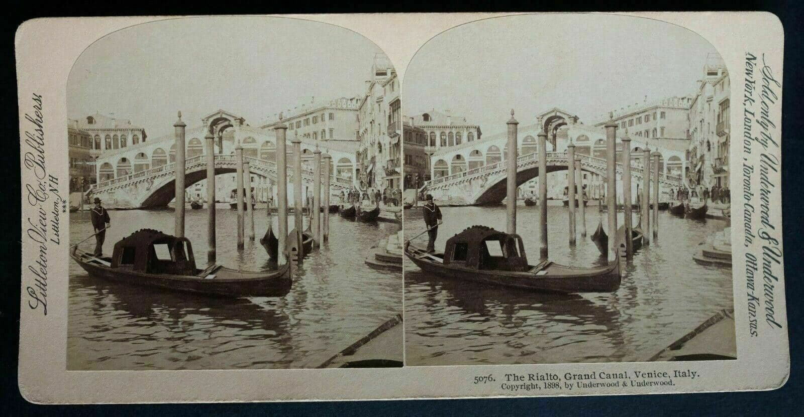 Vintage Stereoview Underwood & Underwood - 10 view of Italy c.1899 image 4