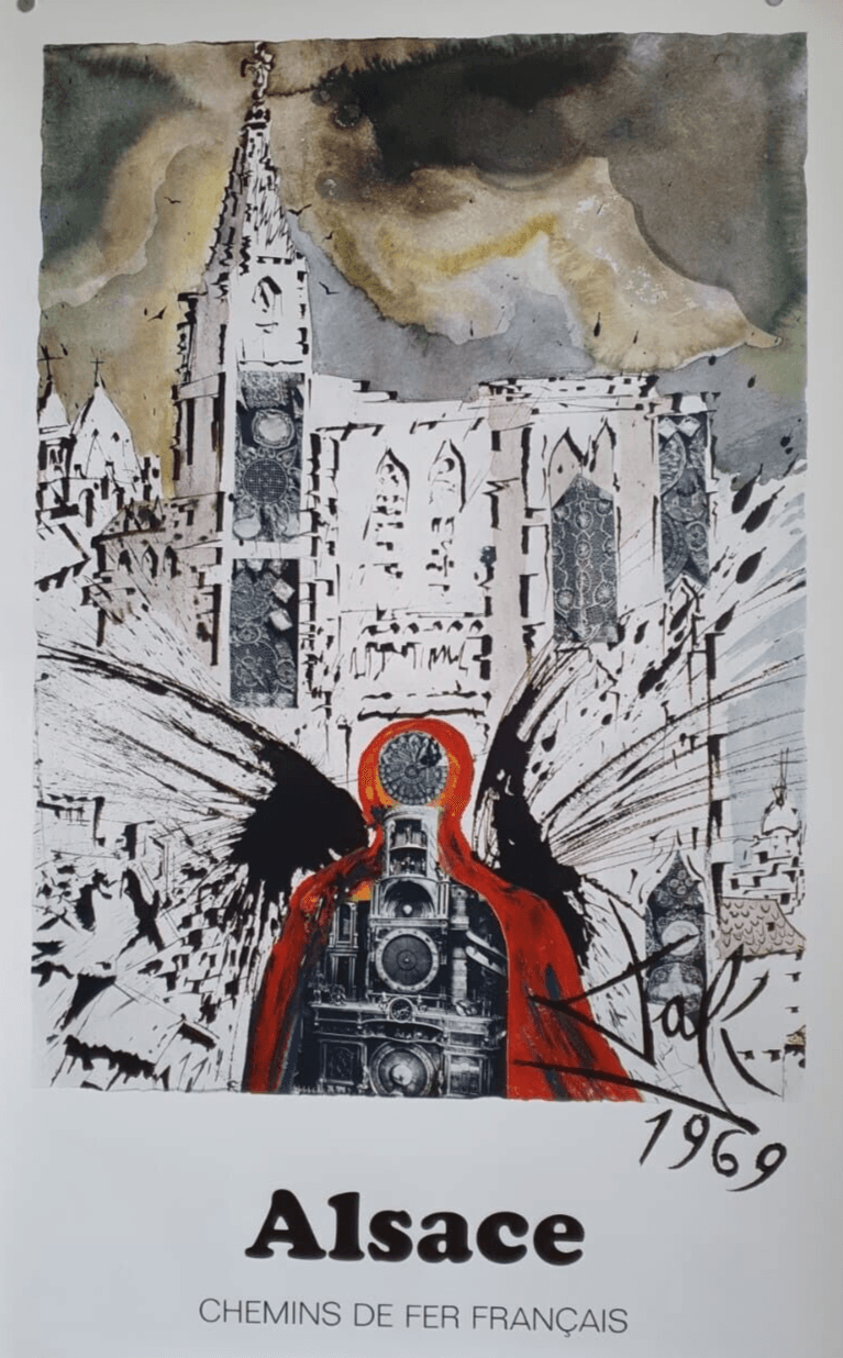 Vintage Original Poster Salvador DALI Alsace, Abstraction 1969