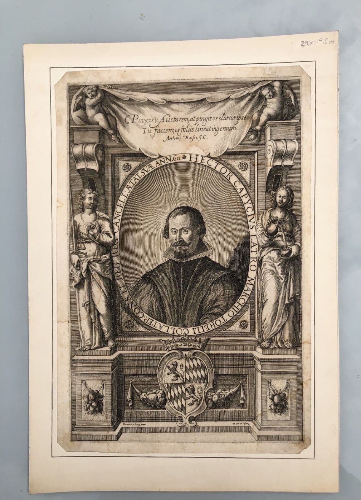 Etching by Domenico GARGIULO (1609-1675) Ettore Capecelatro Portrait image 2