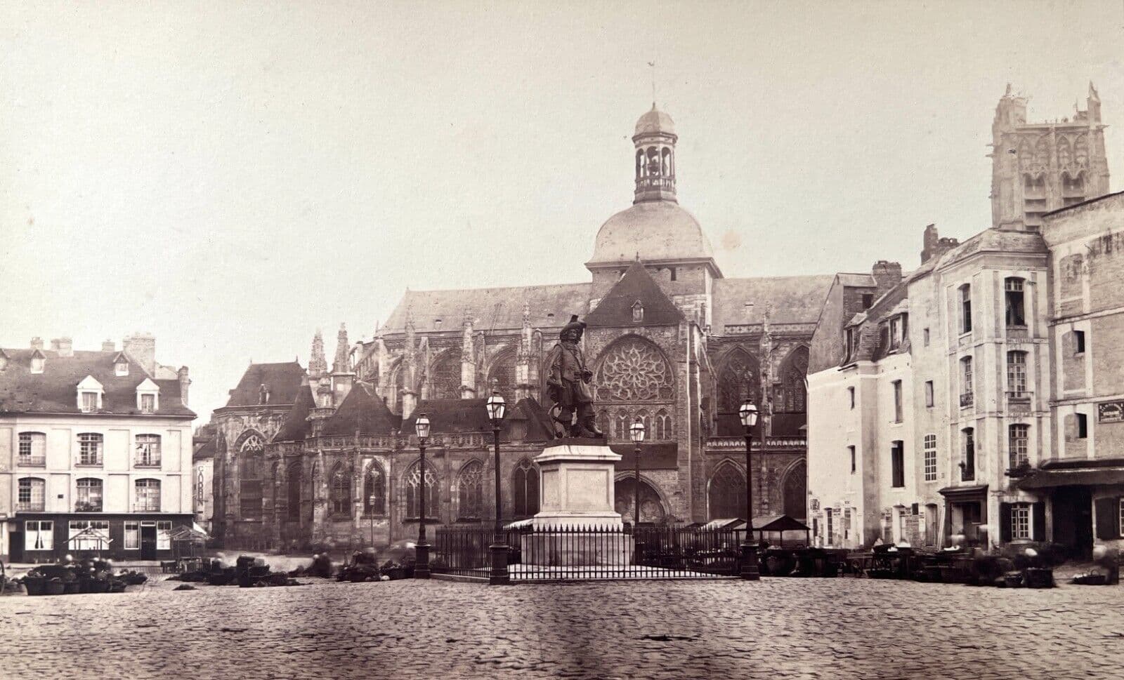 Vintage Photographs Alphonse Davanne - Statue de Duquesne, Dieppe c. 1870