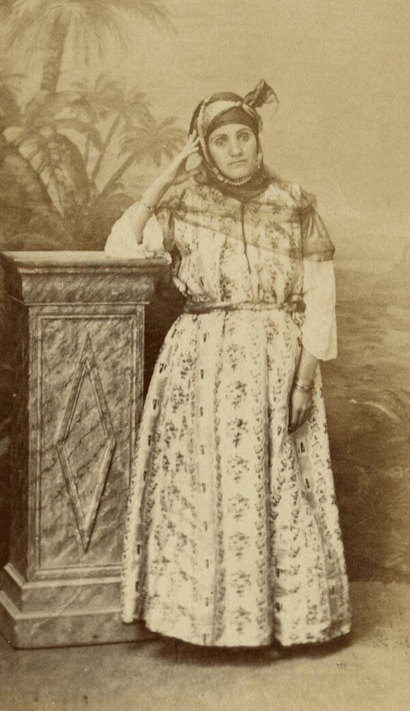 CDV Vintage Photograph Orientalist Woman Portrait, Alary & Geiser c.1870
