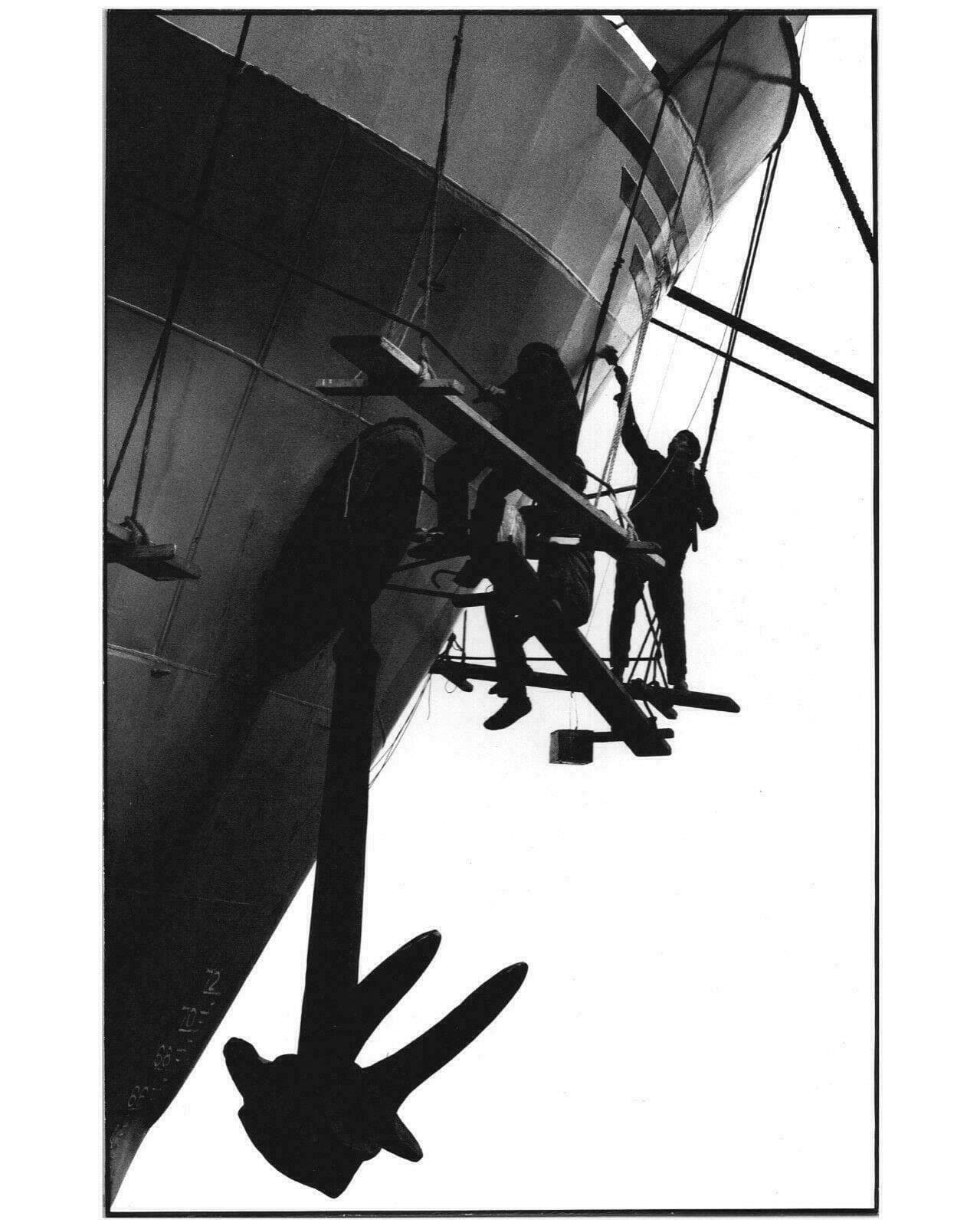 ANDRE BRUERE Men Cleaning a Boat c. 1970 Photography
