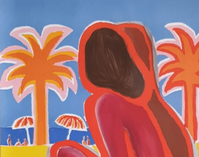 Vintage Original Poster VILLEMOT Woman Summer SNCF Visitez la Côte d'Azur 1968 image 3