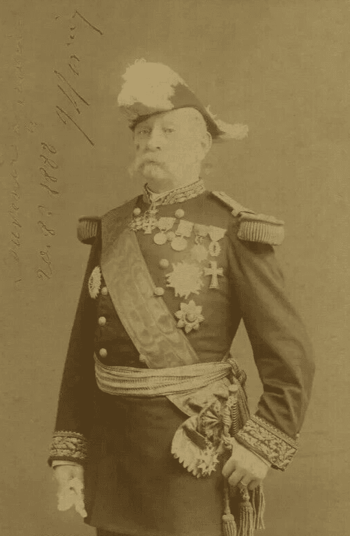 Original Vintage Photography Cabinet Card G.DURAND - Military, Dedication c 1888