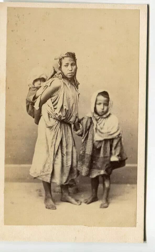 CDV Photograph Orientalist Children Portrait, Alary & Geiser c. 1870 image 4
