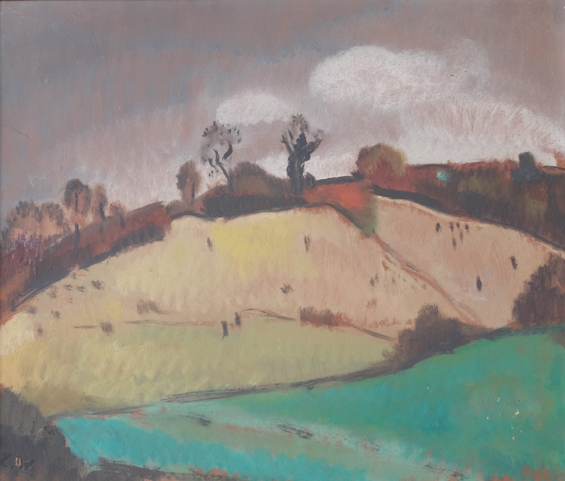 Painting Colorful Winter Landscape