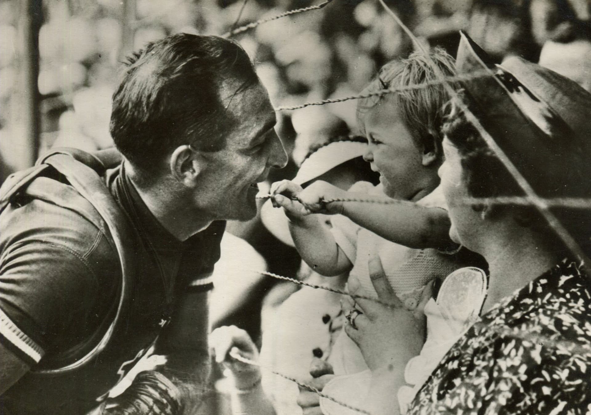 Athlete Seeing his Mom and his Daughter