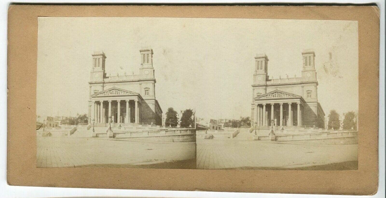 Vintage Stereoview Photograph Saint Vincent de Paul, Paris - Albumen c. 1870