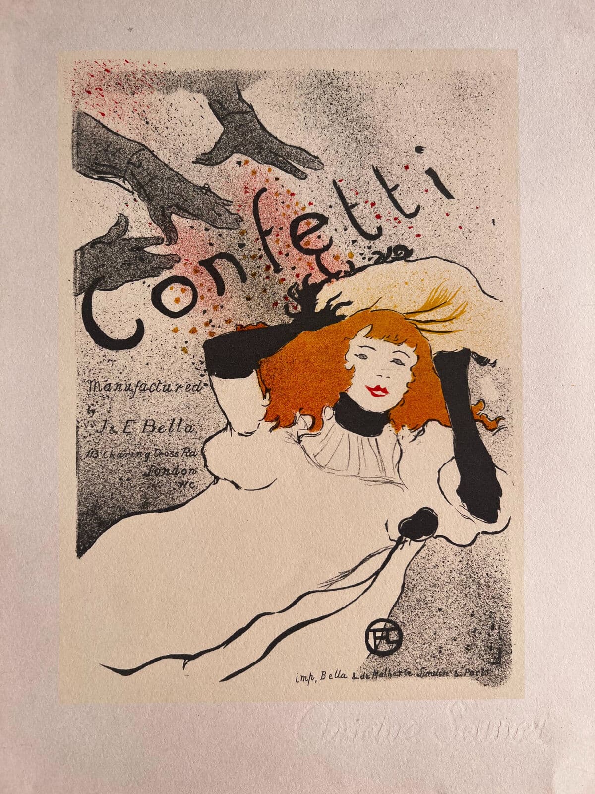 Vintage Mourlot Print Confetti by Toulouse-Lautrec / Andre Sauret 1950 image 2