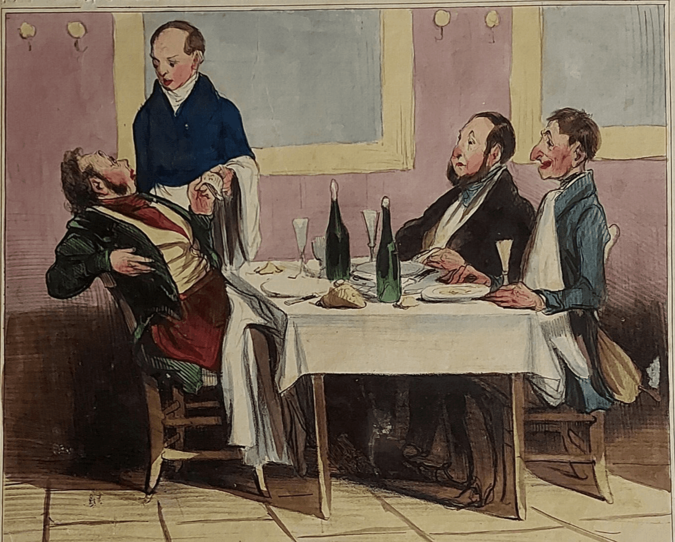 Honoré Daumier Caricaturana 65 Un Bon Mari Lithography image 1