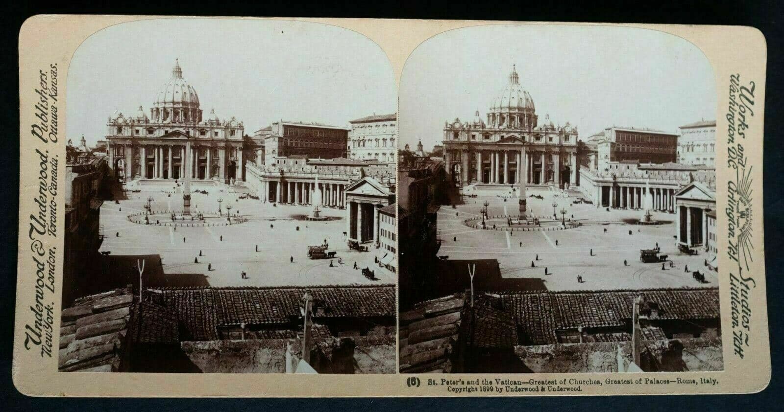 Vintage Stereoview Underwood & Underwood - 10 view of Italy c.1899 image 9