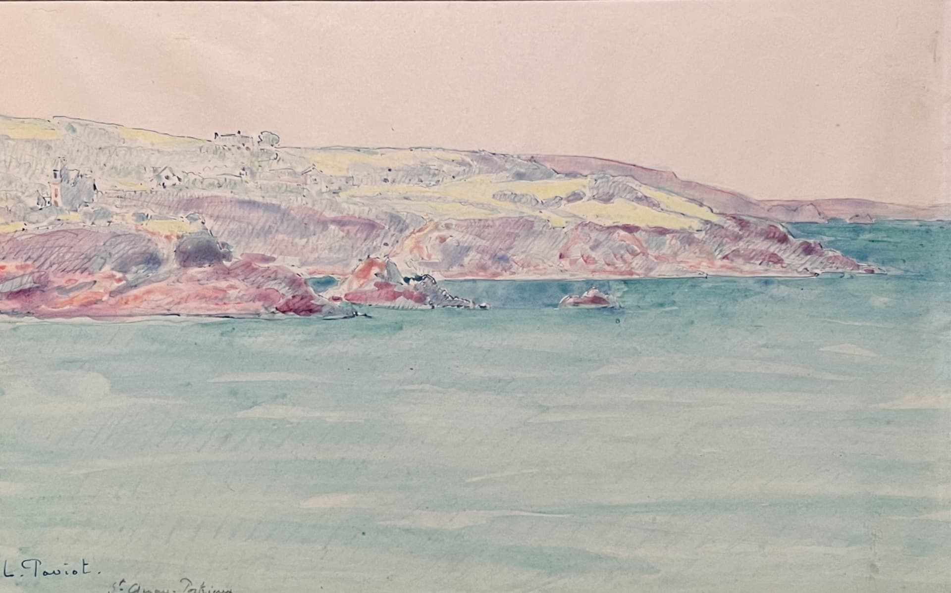 Painting by Louis Claude PAVIOT (1872-1943) Maritime Landscape