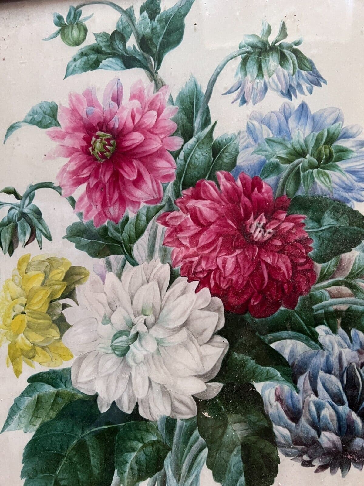 Mathilde CHRETIENNOT (XIX) Painting Bouquet Flowers