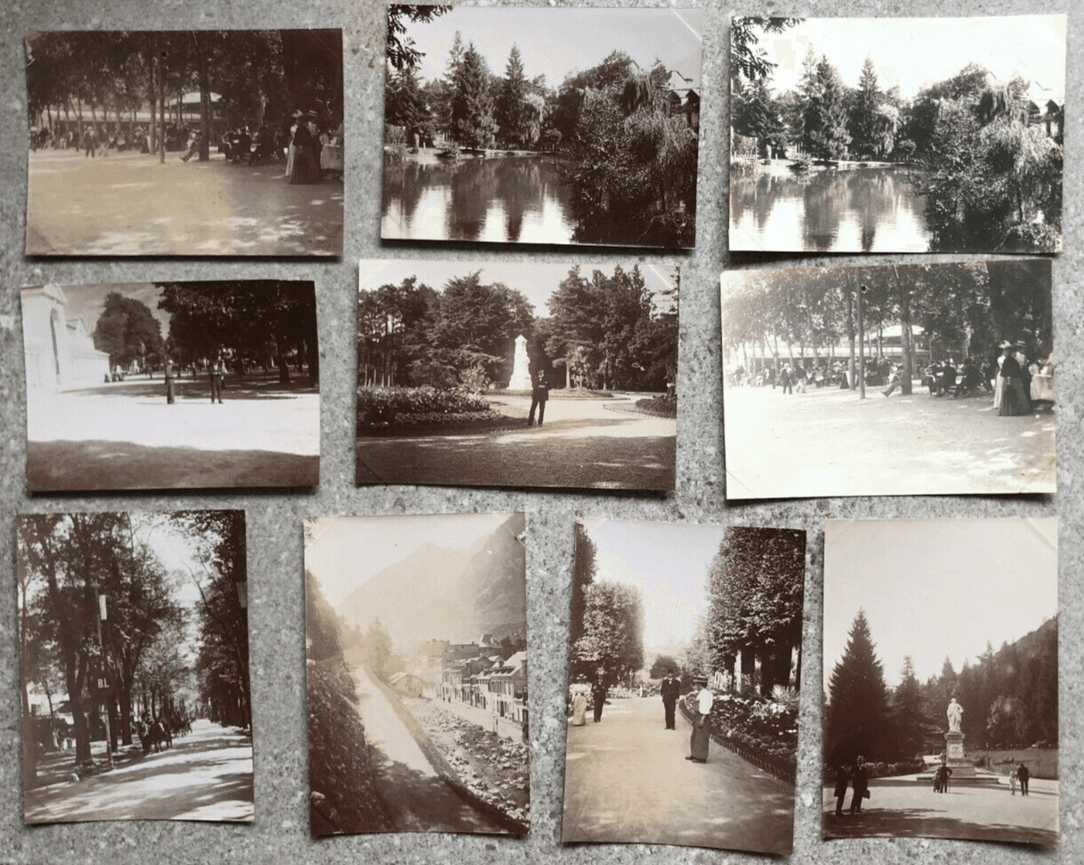 Vintage Photographs Lot x11 Cauterets, Luchon, Tarbes Landscape 1902