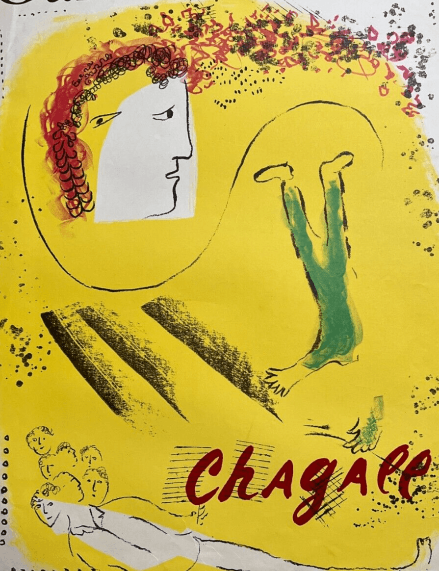 Vintage Original Poster Marc Chagall 1970 Galerie Maeght, Mourlot number 602
