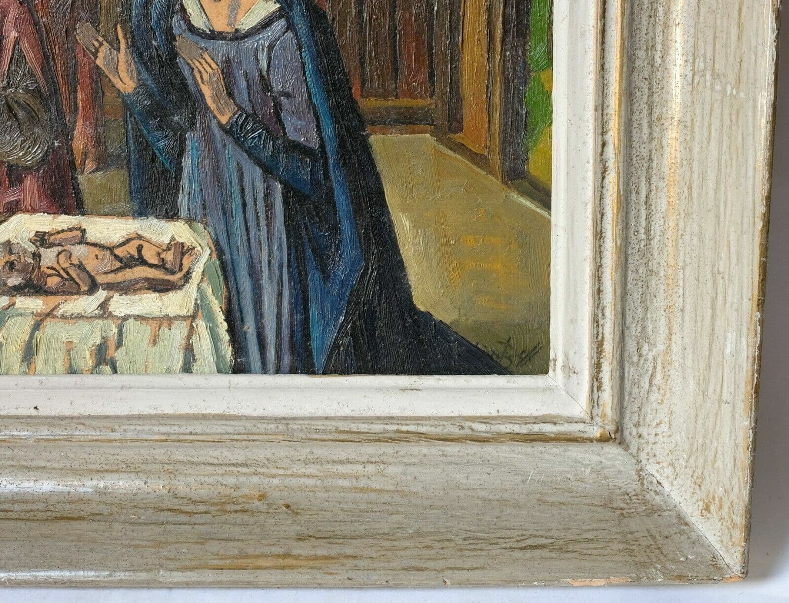 Emil MAETZEL (1877-1955) Virgin, Apostle and Jesus Painting image 4
