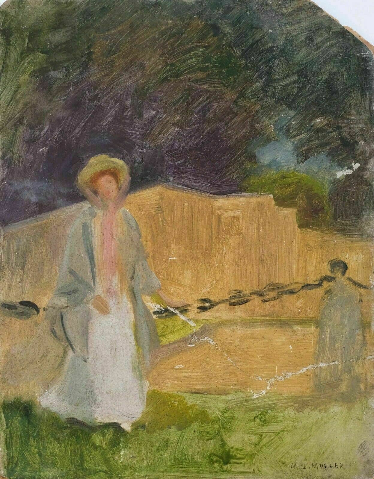 Impressionist Painting Woman in a Landscape
