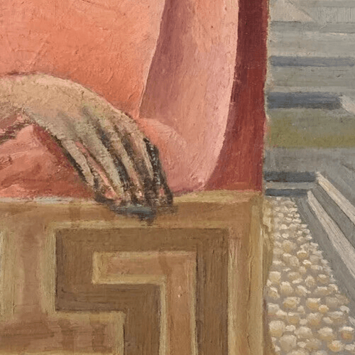 Antique Original Painting Nude Woman Portrait image 5