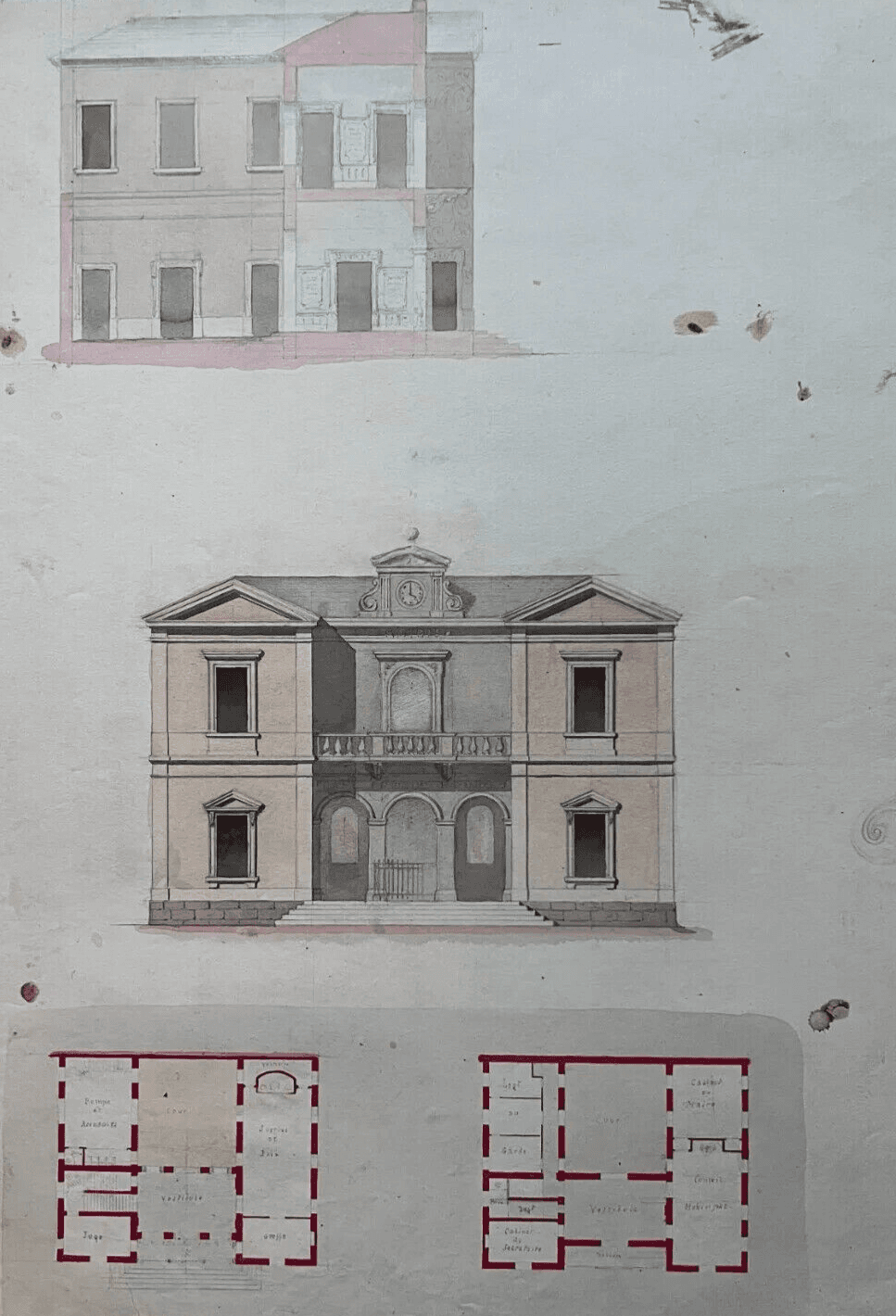 Antique Architecture Drawing Building, Architecture and Plans