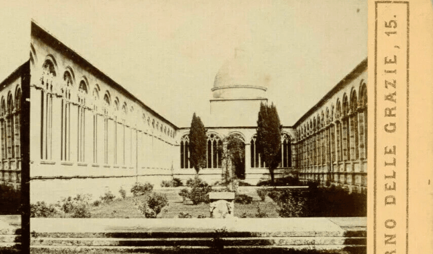 Vintage Stereoview Photo Giacomo BROGI - Pisa Area del Campo Santo c. 1870 image 7