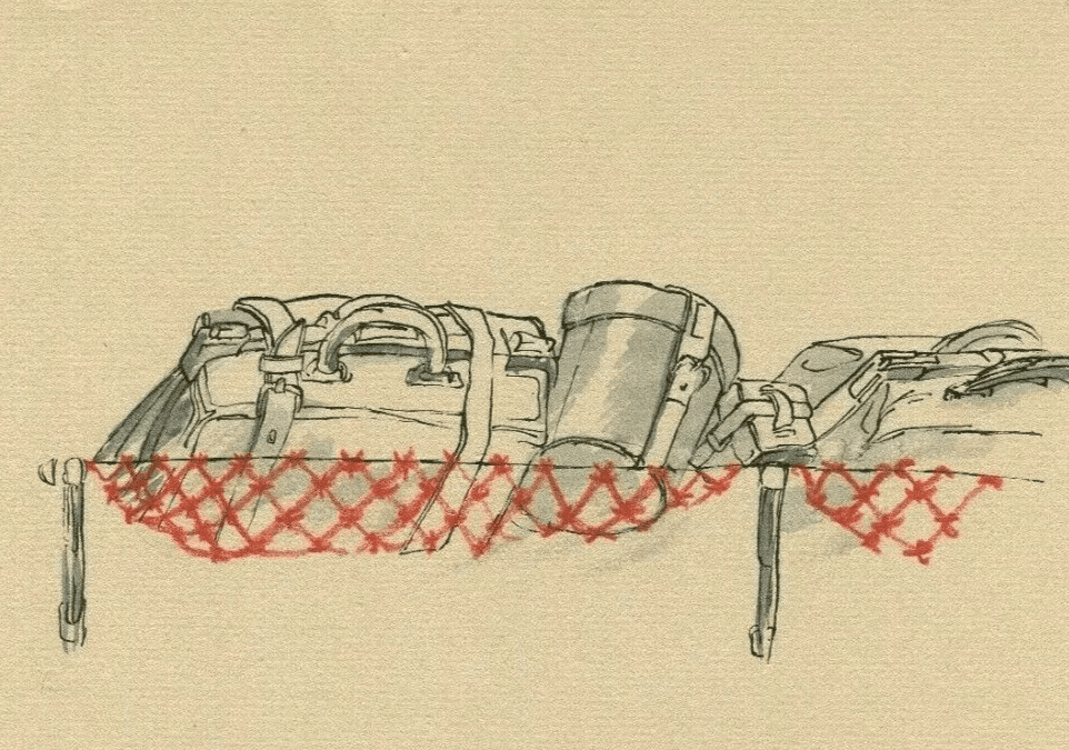 Vintage Ink Drawing Suitcase, Bag, Luggage, Object, Train, Travel, Still Life