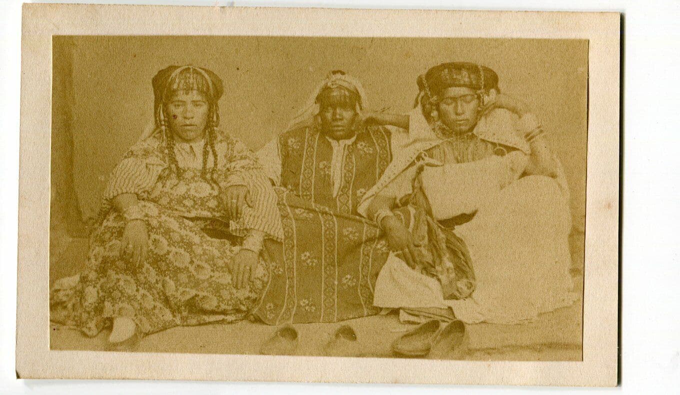 CDV Vintage Photographs Orientalist Women Ouled Nail Tribe c. 1870