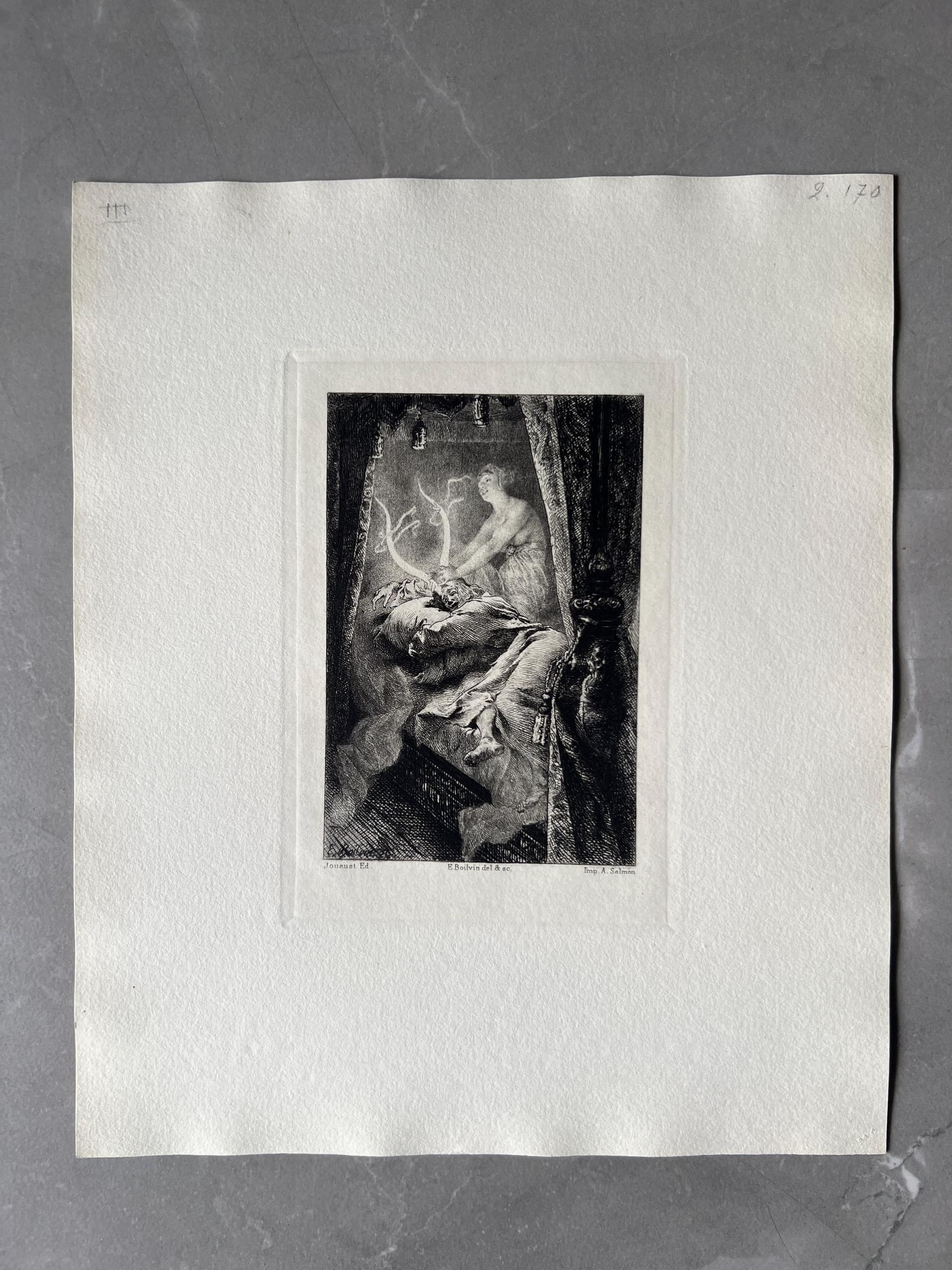 Antique Goya-Inspired Etching - Tragic Scene