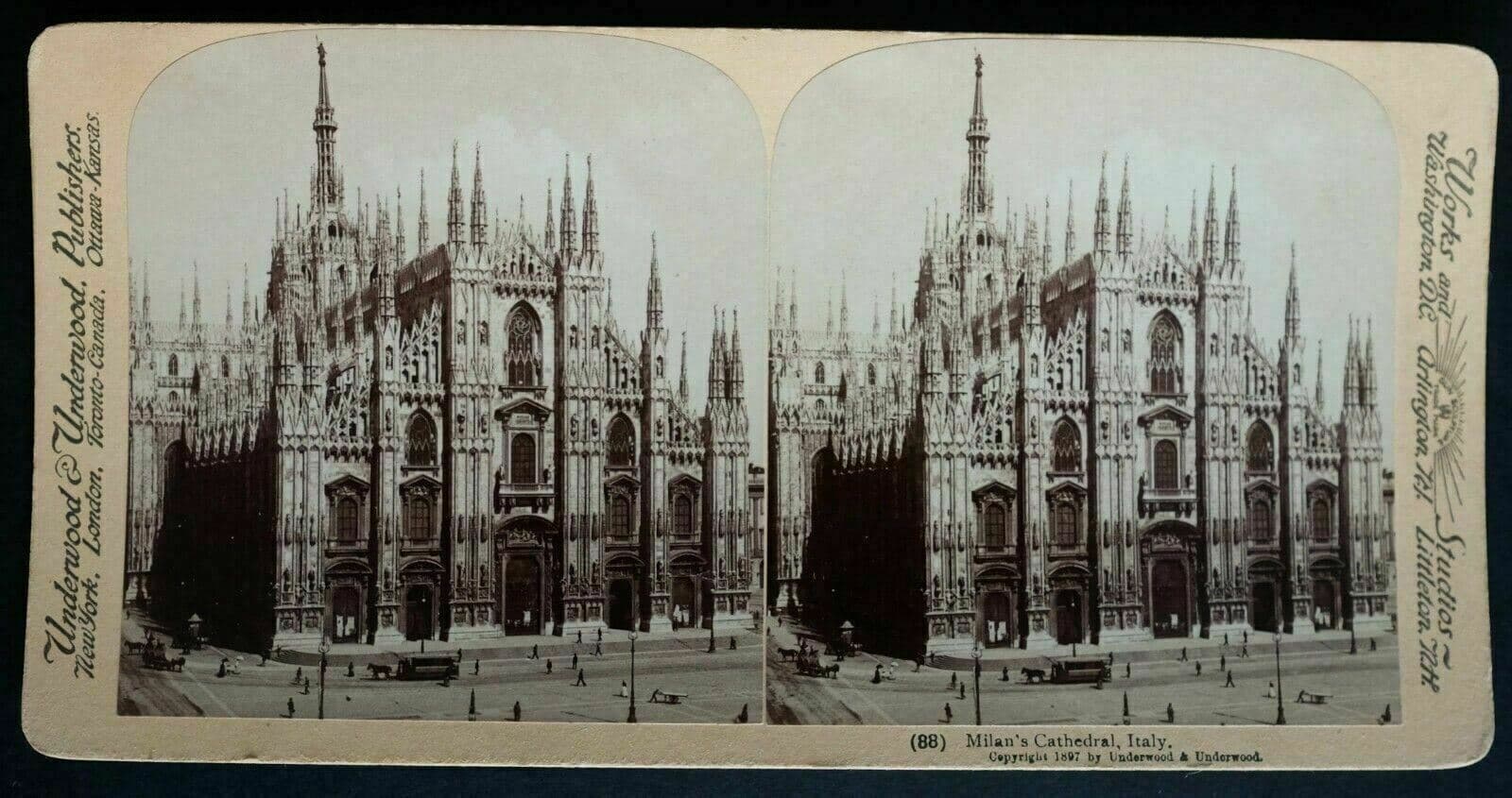 Vintage Stereoview Underwood & Underwood - 10 view of Italy c.1899 image 7