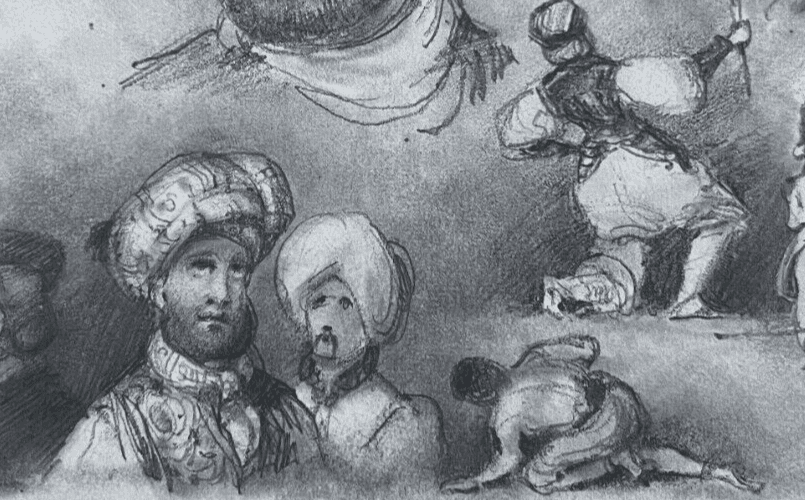 Antique Original Drawing 19th century by Augustin Roger Men Portraits image 2